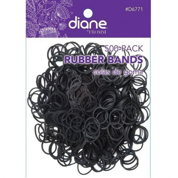 Diane black rubber bands 500 pack #D6771