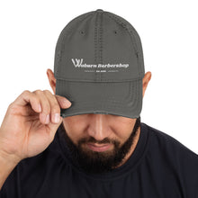 Load image into Gallery viewer, Woburn Barbershop ’20 Distressed Dad Hat