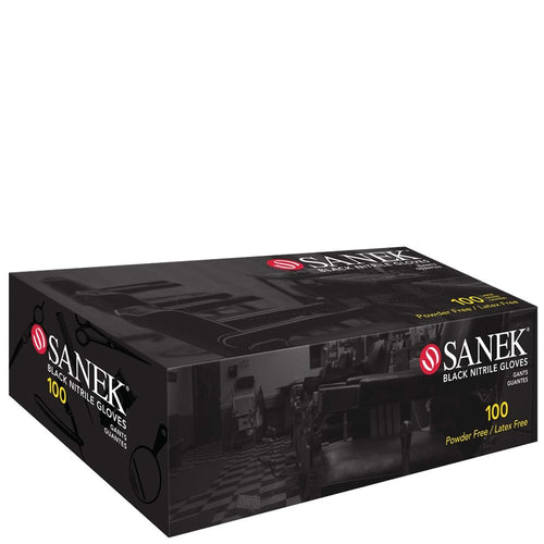 Sanek Black Nitrile Gloves 100 Pack - Medium #78524