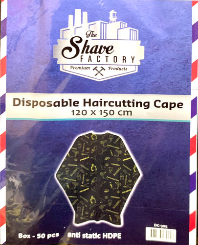 The Shave Factory Disposable Cape With Design  50ct