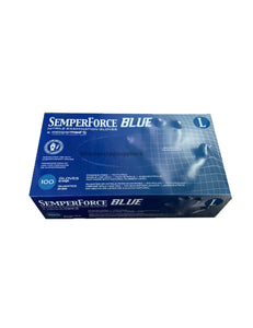 SemperForce® Blue LARGE nitrile examination gloves