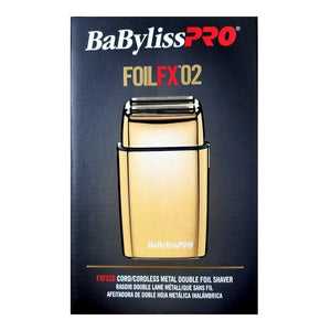 BaByliss Pro FOILFX02 Cordless Metal Double Foil Shaver - Gold #FXFS2G