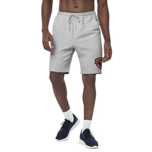 Maroon WB logo Men's fleece shorts